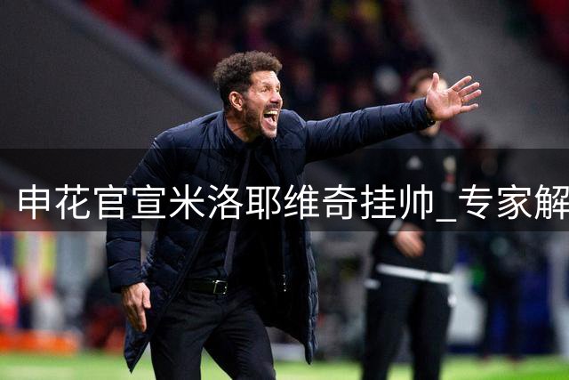 申花官宣米洛耶维奇挂帅 专家解析塞尔维亚名帅中超前景
